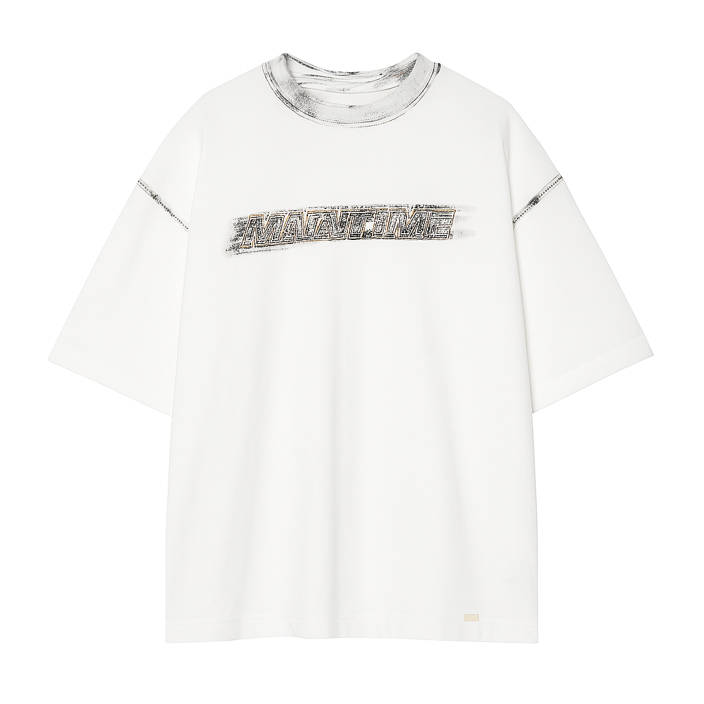 T-SHIRT " HANMADE BRUSH EFFECTED TEE "