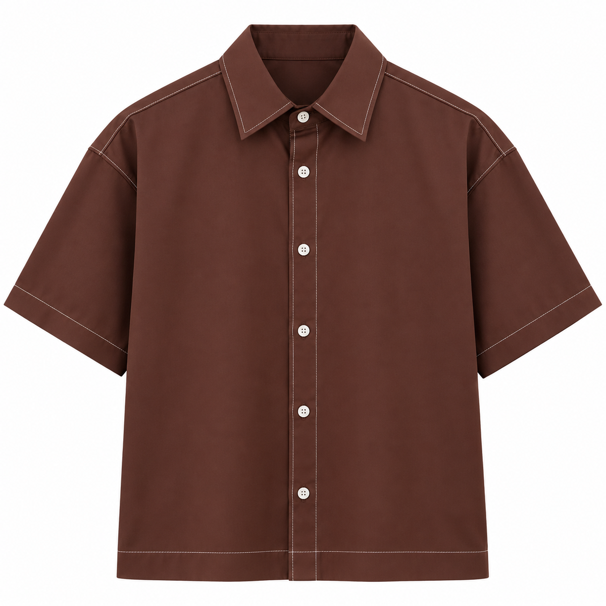 CHEMISE BOXY SURPIQÛRES CONTRASTÉES