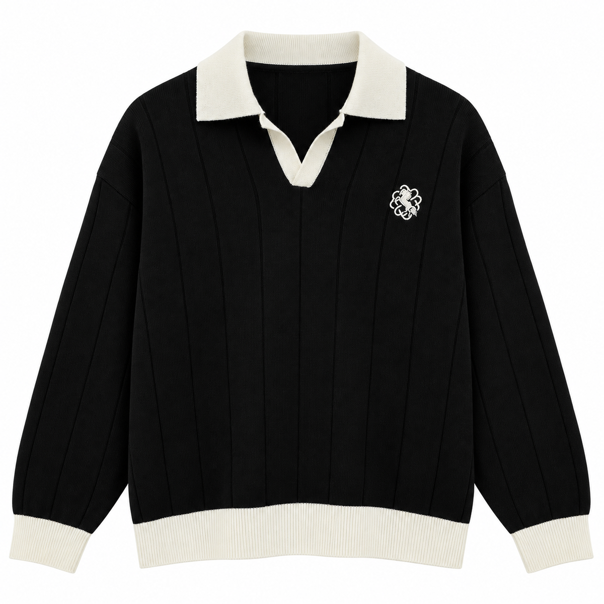 POLO LONG SLEEVE MAILLE BRODÉ