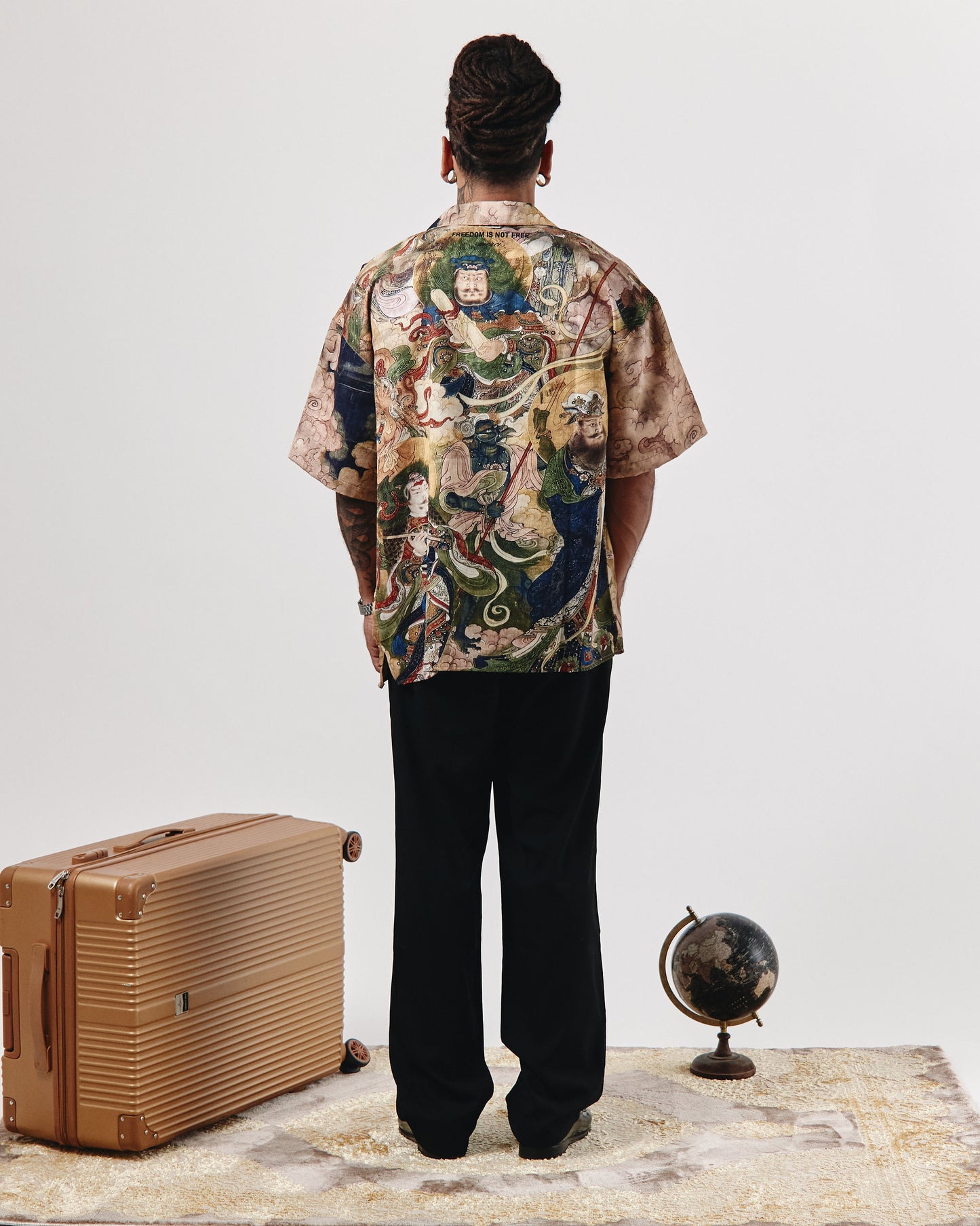 CHEMISE IMPRIME ART ASIATIQUE VINTAGE