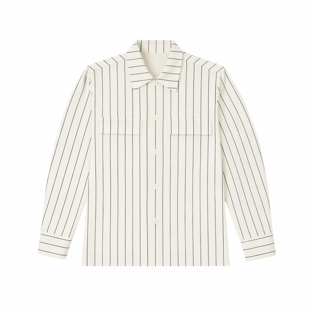 CHEMISE LONG MANCHE A RAYURE