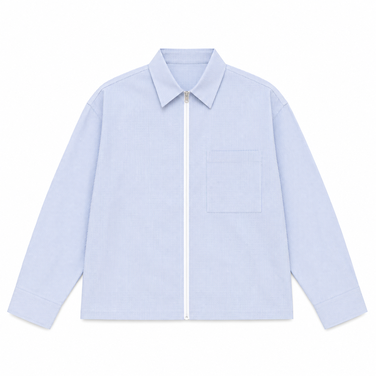 VESTE BOXY ZIPPÉE À MICRO-CARREAUX