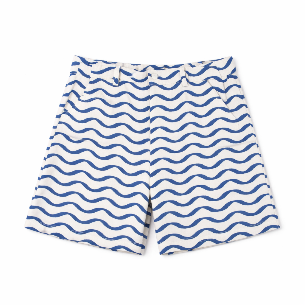 SHORT À MOTIF VAGUES