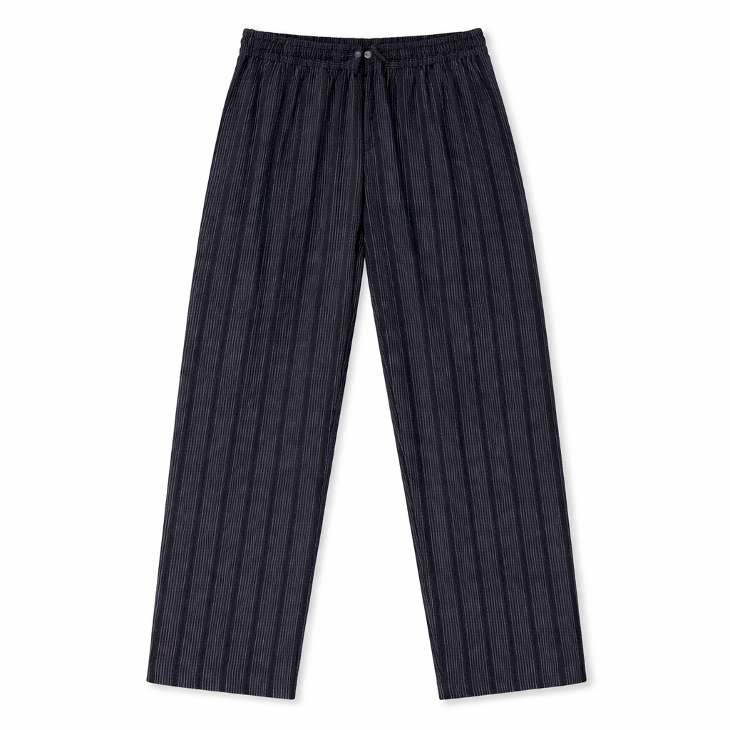 PANTALON EN LIN RAYÉ