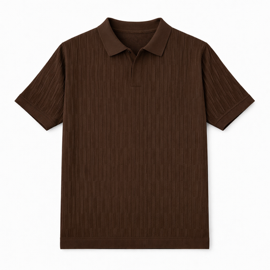 POLO MAILLE TEXTURÉE