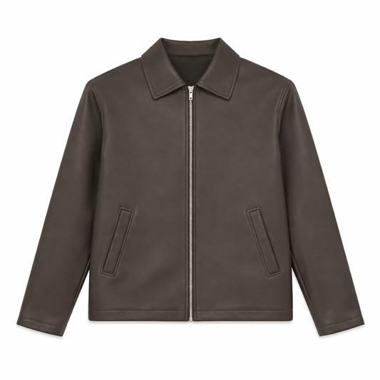 VESTE CUIR MODERNE ZIPPÉE