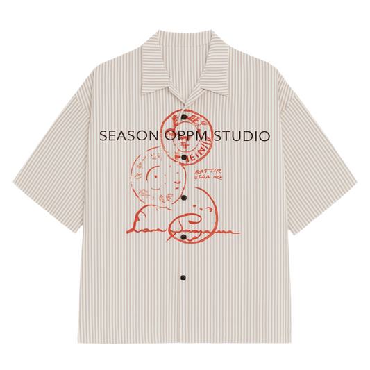 CHEMISE A RAYURE IMPRIME " SEASON OF 2M STUDIO "