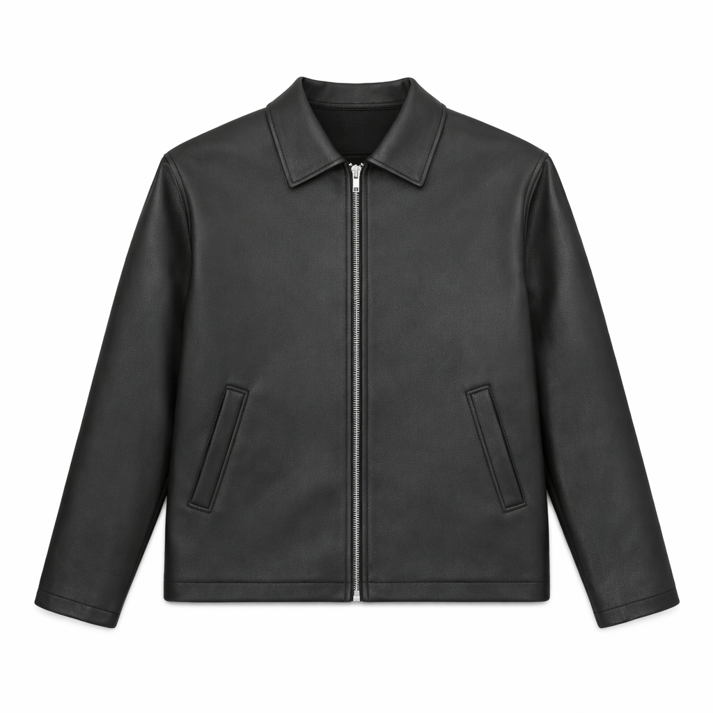 VESTE CUIR MODERNE ZIPPÉE