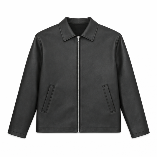 VESTE CUIR MODERNE ZIPPÉE