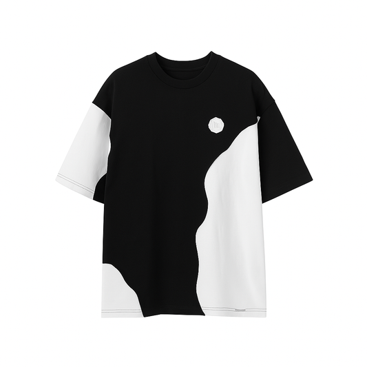 T-SHIRT " DISTRESSED STICTCH AND EMBROIDERED TEE "