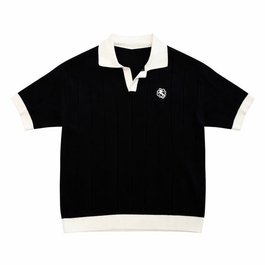 POLO TEXTURÉ À BRODERIE