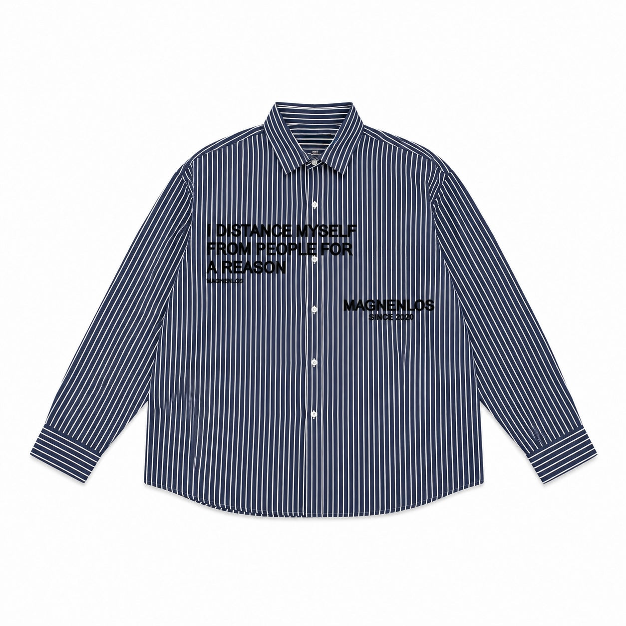 CHEMISE BOXY LONG MANCHE « I DISTANCE MYSELF FROM PEOPLE FOR A REASON »