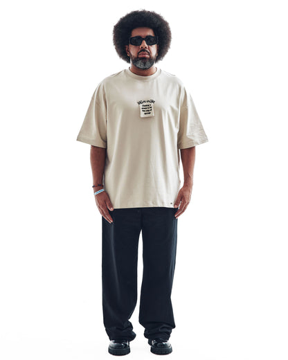 T-SHIRT " FLOCK PRINTED TEE "