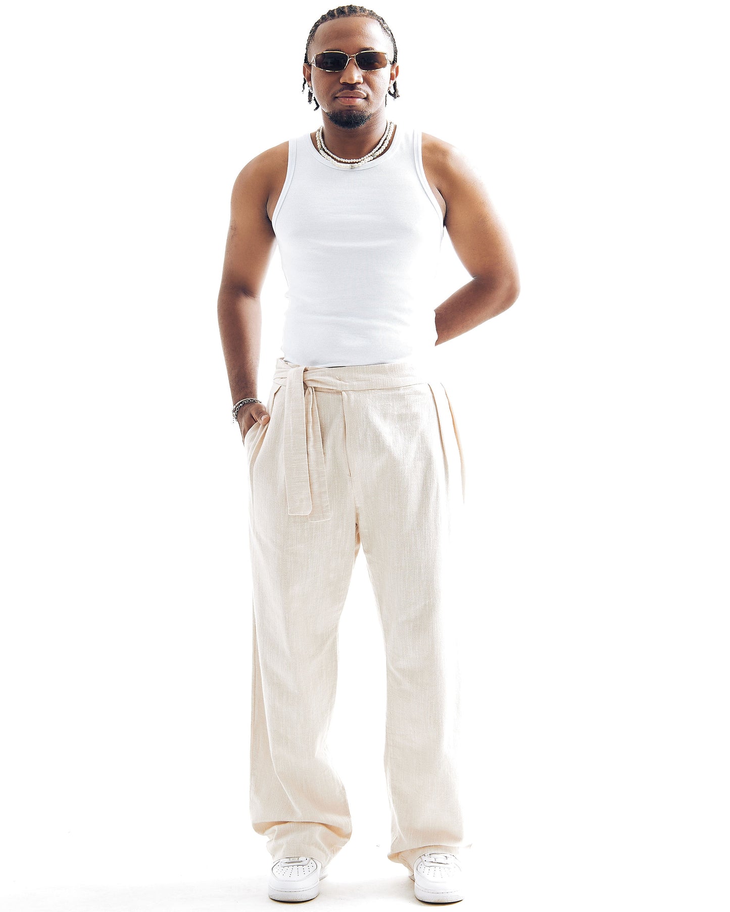 PANTALONS  BAGGY AVEC NOEUD