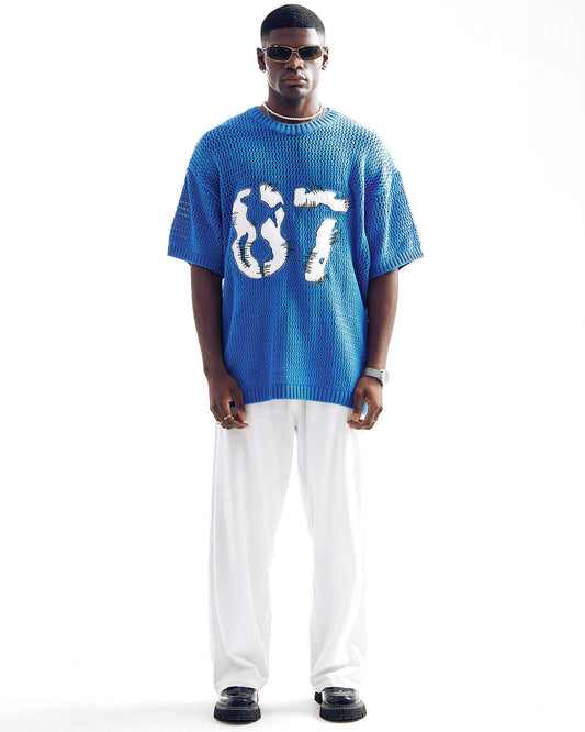 T-SHIRT " MCHNST KNIT 87 APPLIQUE DETAILED TEE "