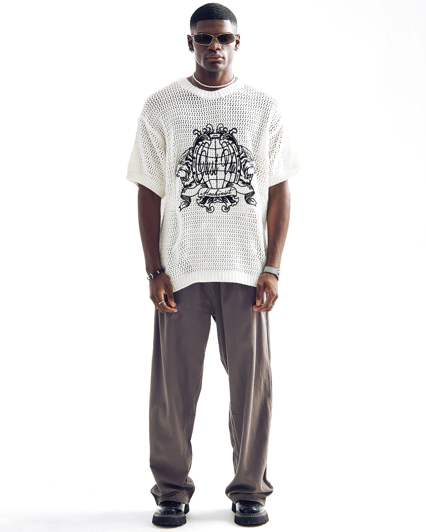 T-SHIRT " MCHNST KNIT TIGER DETAILED TEE "