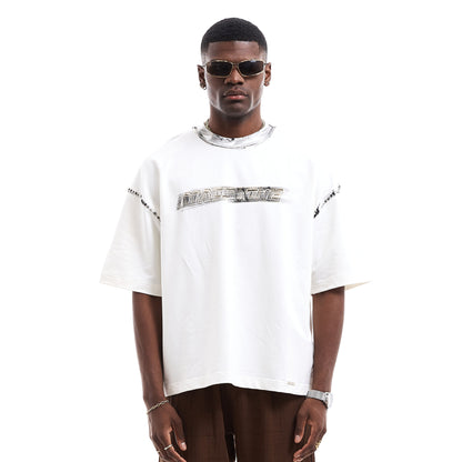T-SHIRT " HANMADE BRUSH EFFECTED TEE "