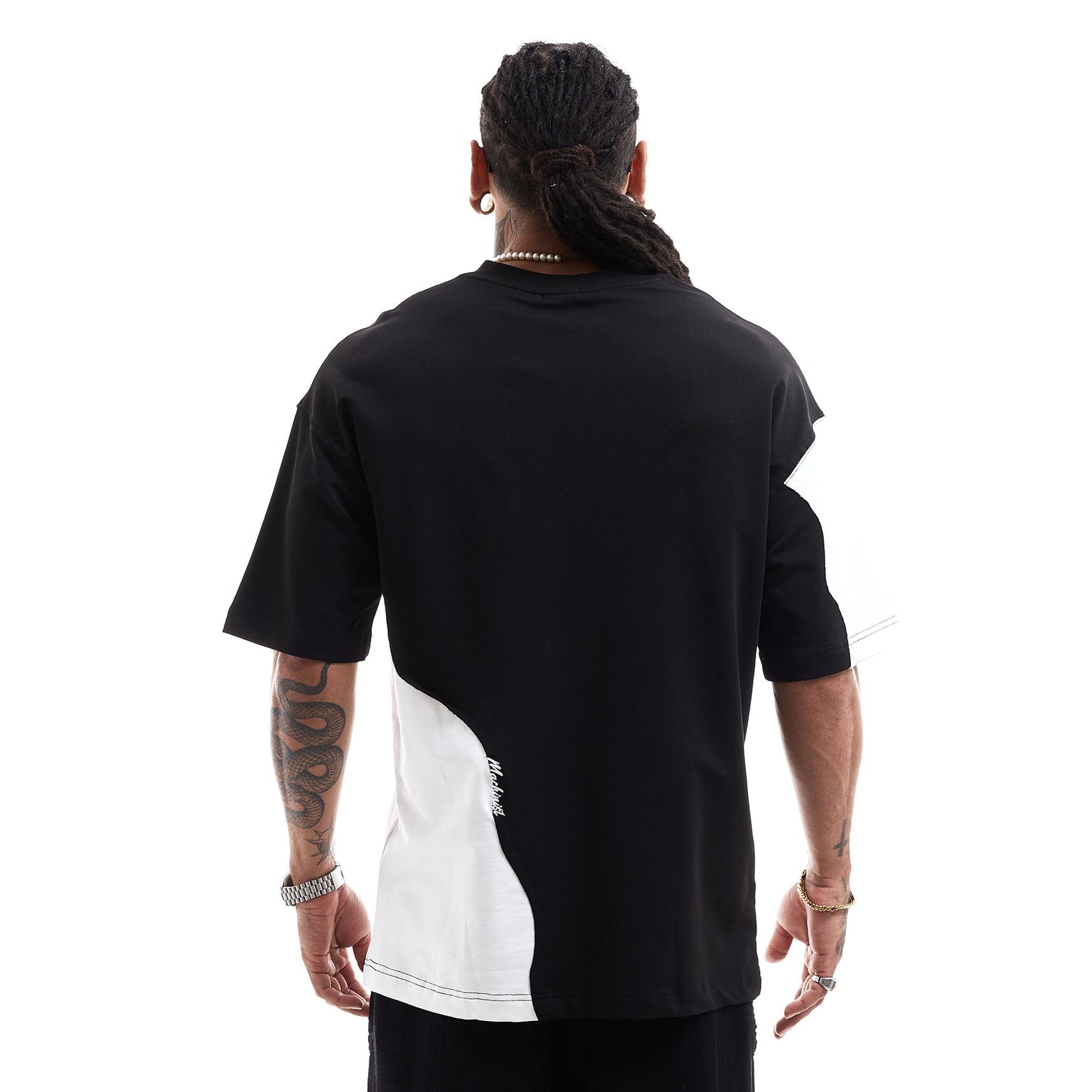 T-SHIRT " DISTRESSED STICTCH AND EMBROIDERED TEE "