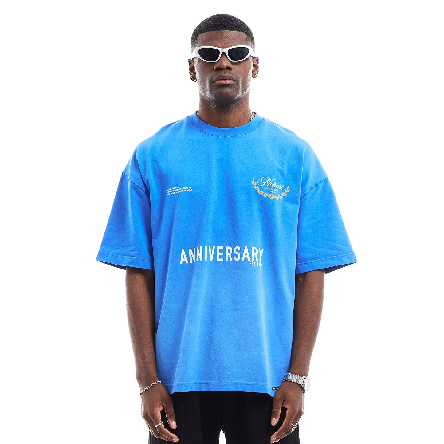 T-SHIRT " PRINTED AND BRUSH IMPACT WASING TEE "