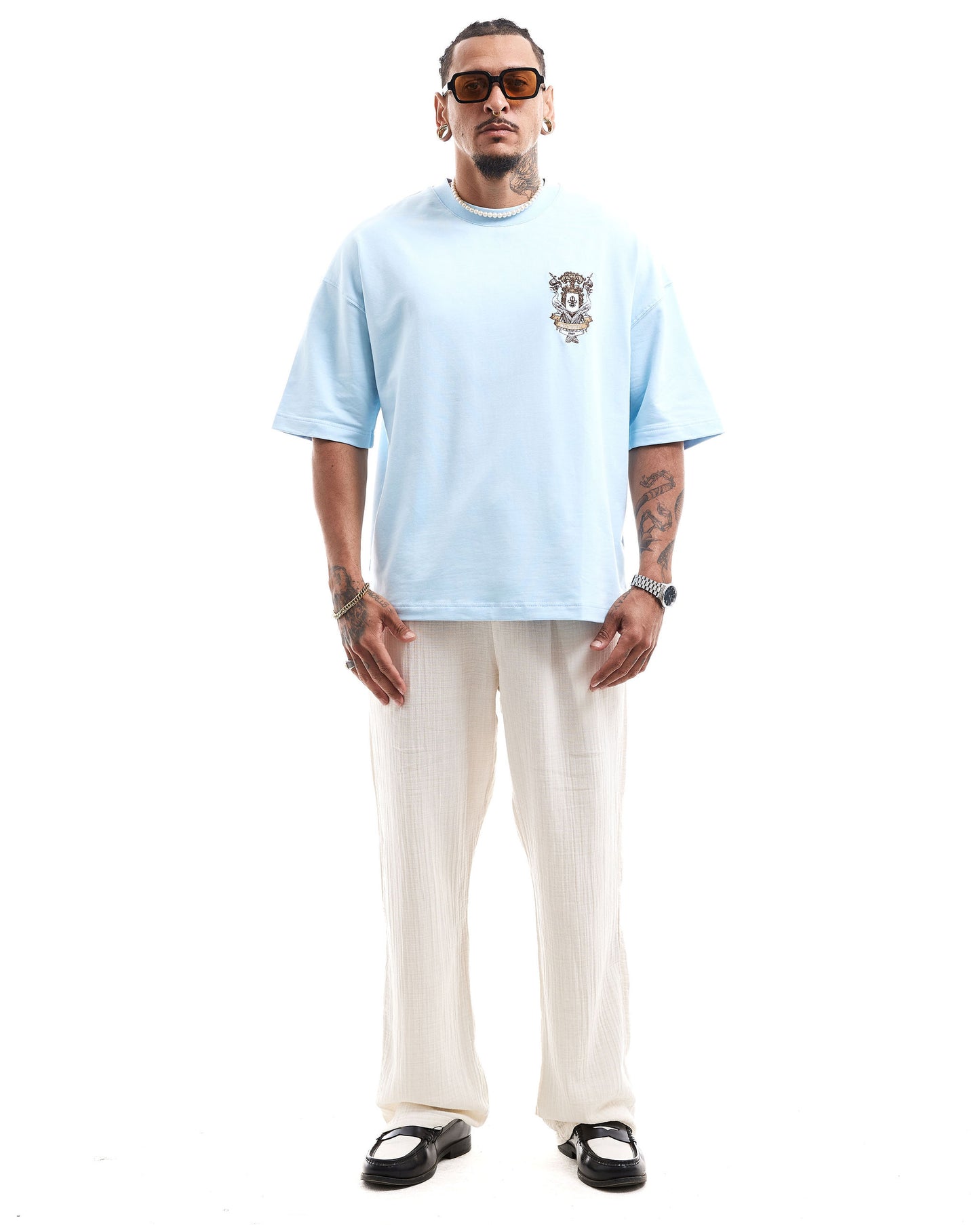 T-SHIRT " ARMORIAL STYLE EMBROIDERED TEE "