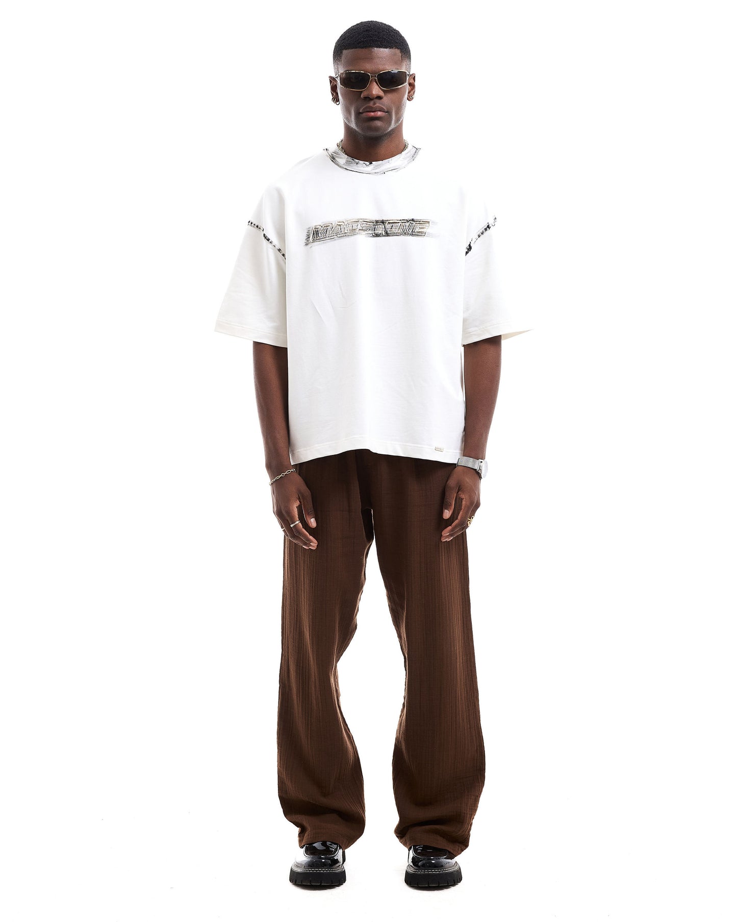 T-SHIRT " HANMADE BRUSH EFFECTED TEE "