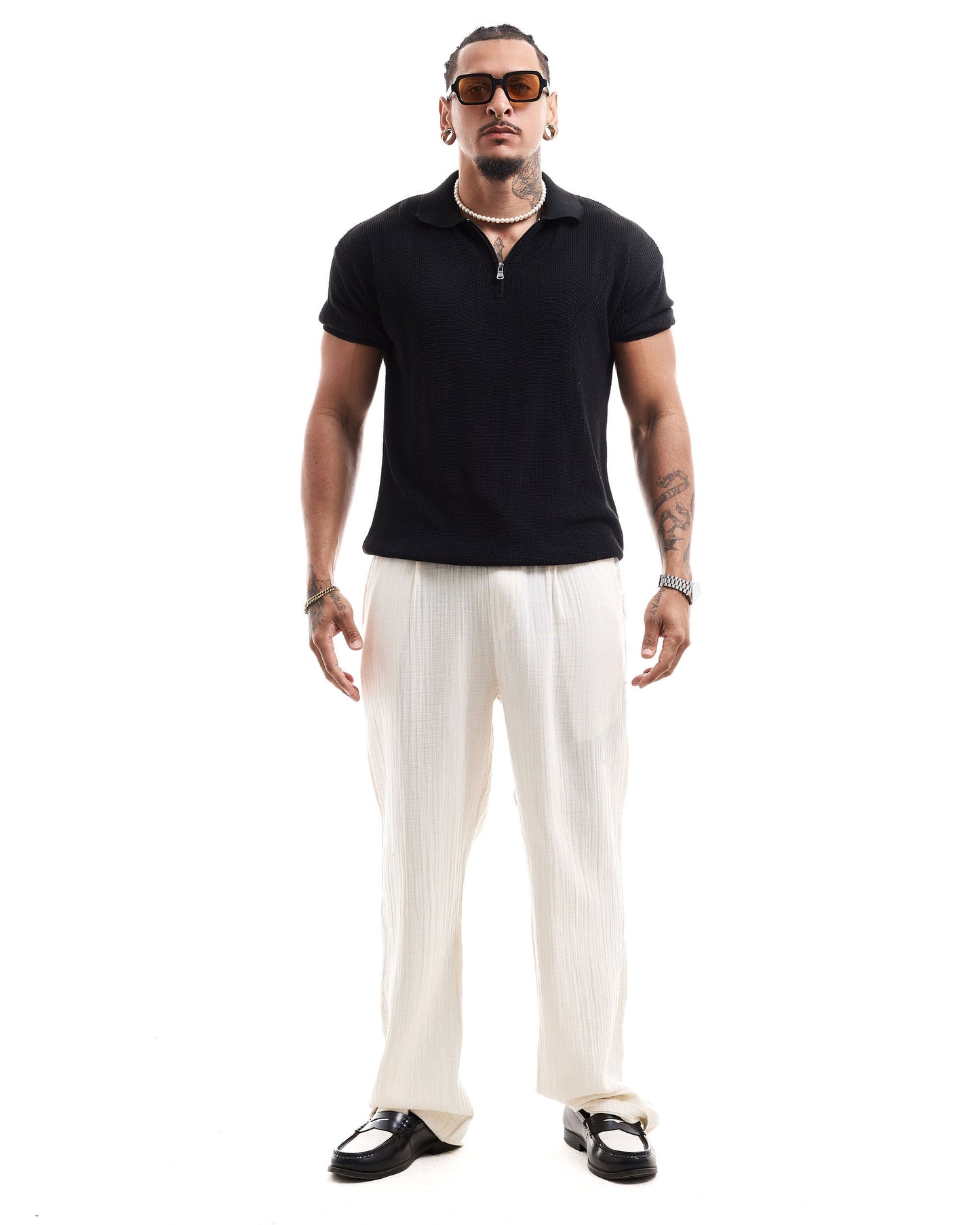POLO EN MAILLE A ZIPPE