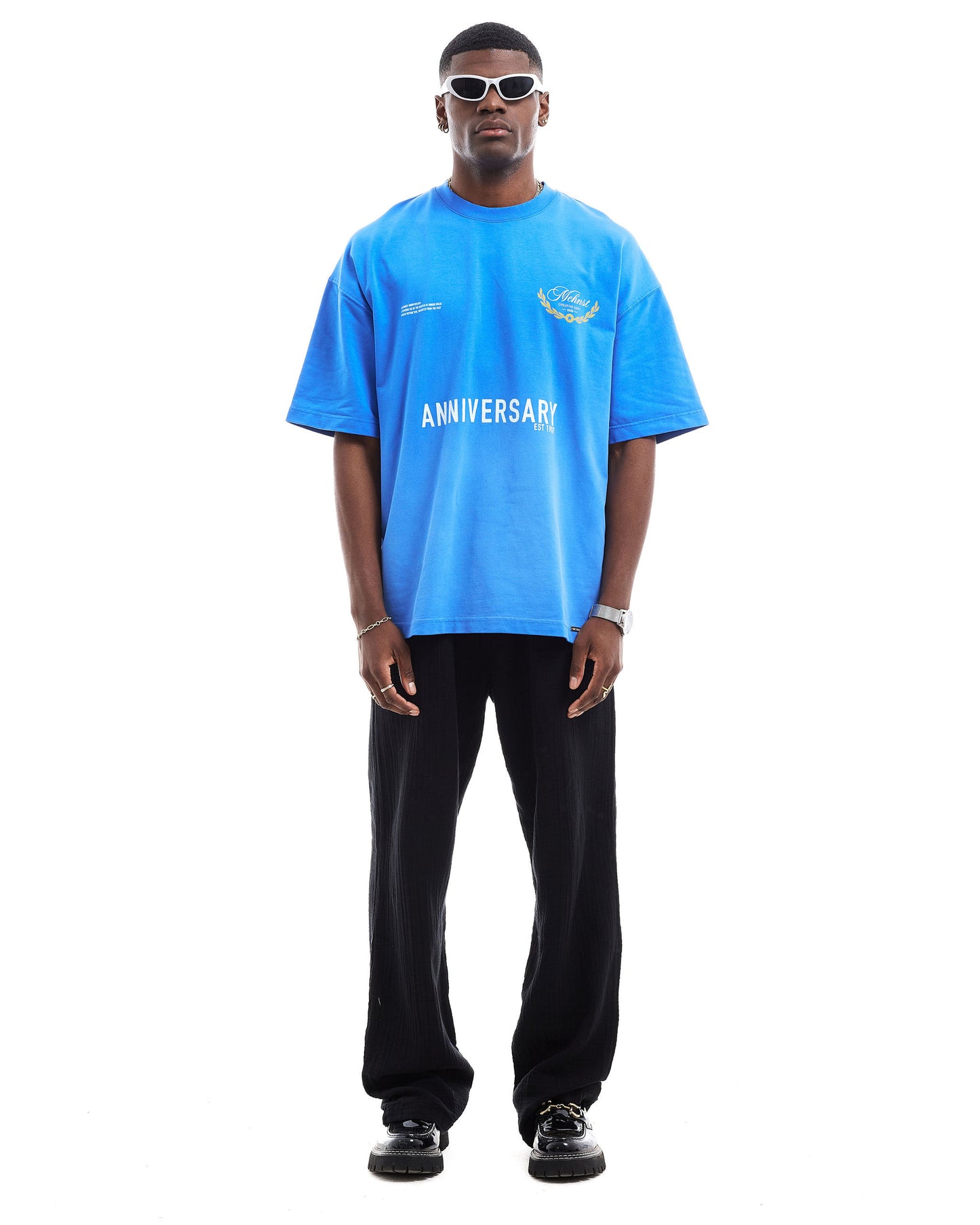 T-SHIRT " PRINTED AND BRUSH IMPACT WASING TEE "