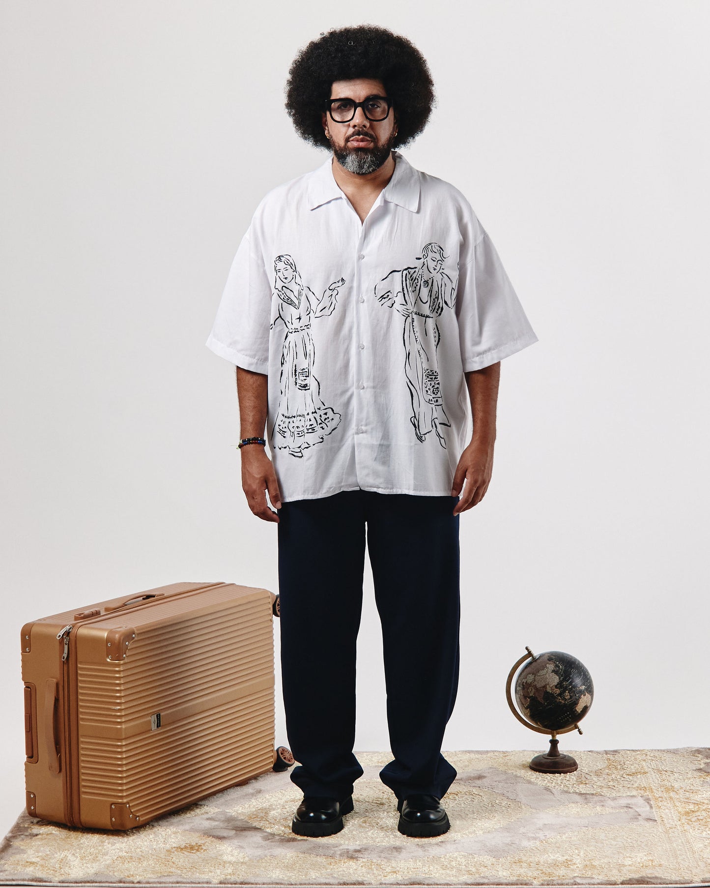 CHEMISE ARTISTIQUE IMPRIME SILHOUETTES EN MOUVEMENT