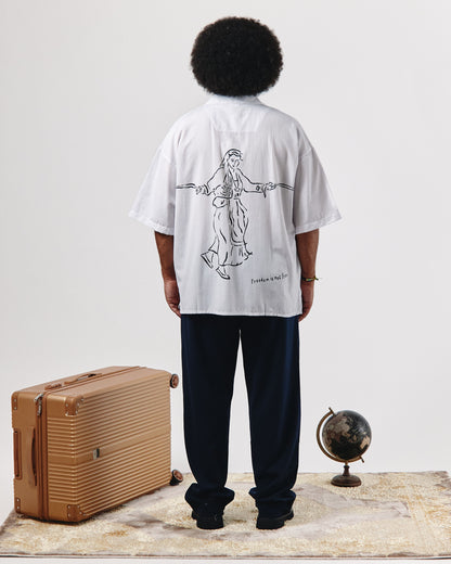 CHEMISE ARTISTIQUE IMPRIME SILHOUETTES EN MOUVEMENT
