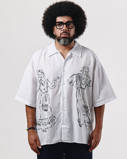 CHEMISE ARTISTIQUE IMPRIME SILHOUETTES EN MOUVEMENT
