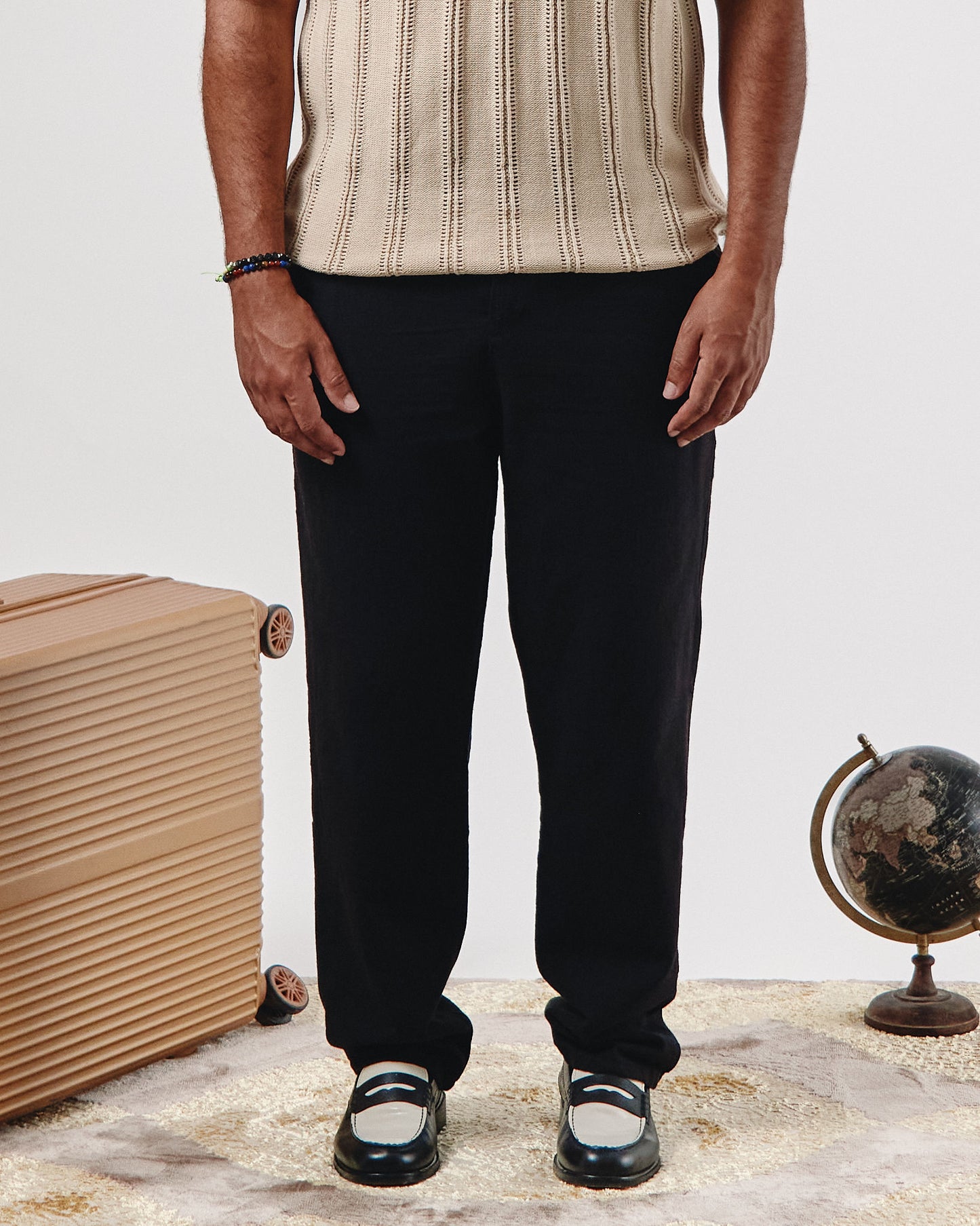 PANTALON COUPE 7/8 EN LIN