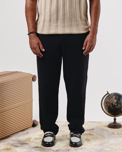 PANTALON COUPE 7/8 EN LIN