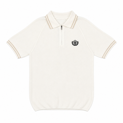 POLO ZIPPÉ BRODERIE