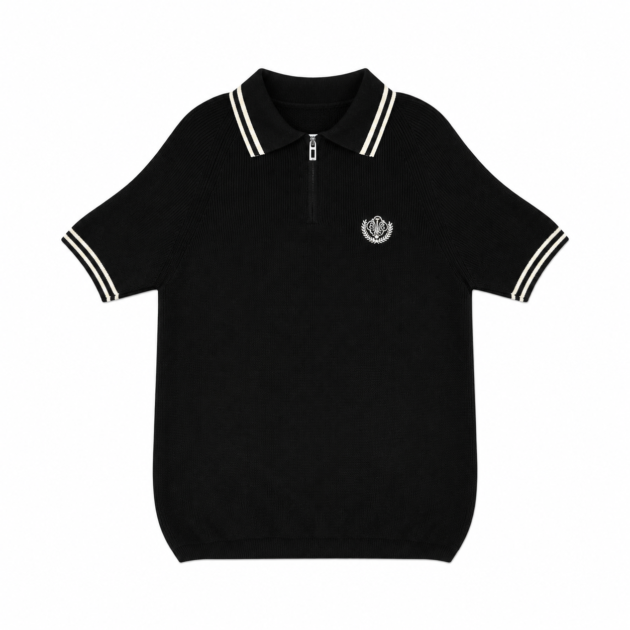 POLO ZIPPÉ BRODERIE