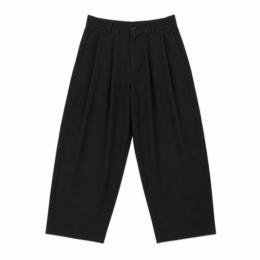 PANTALON BALLOON DOUBLE EFFET À PINCE