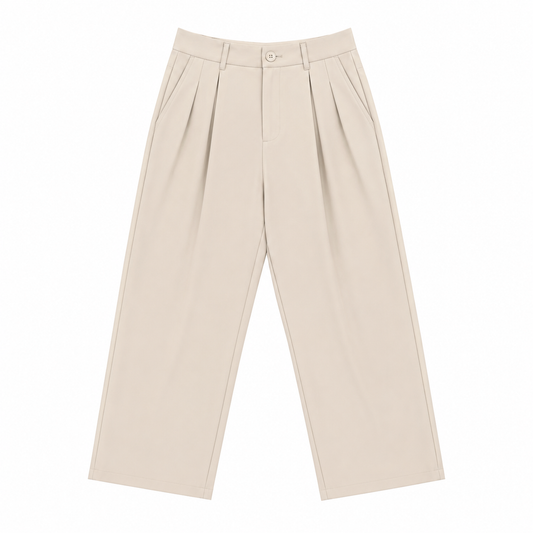 PANTALON DOUBLE EFFET À PINCE