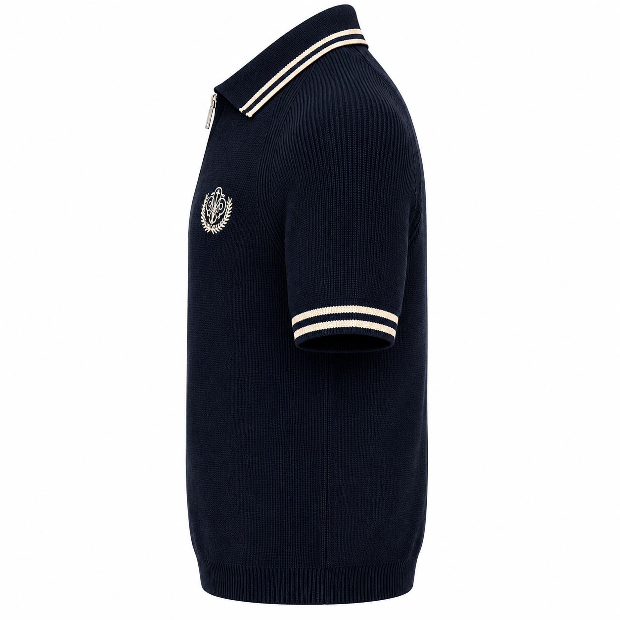 POLO ZIPPÉ BRODERIE