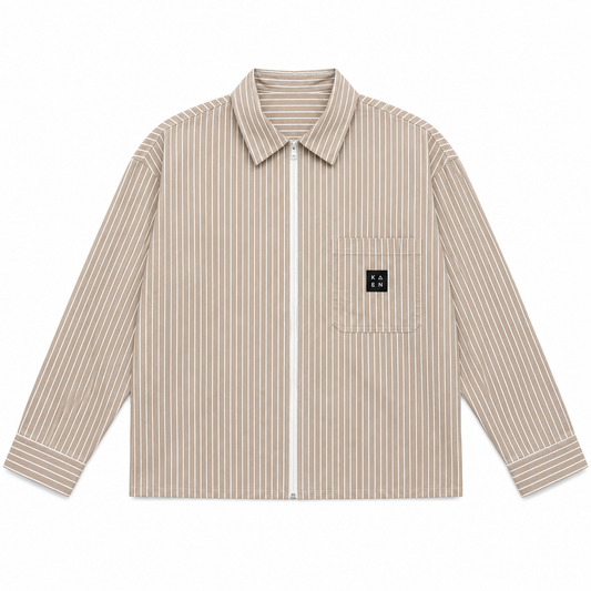CHEMISE BOXY LONG MANCHE ZIPPÉ « KAEN STUDIO »