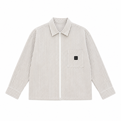 CHEMISE BOXY LONG MANCHE ZIPPÉ « KAEN STUDIO »