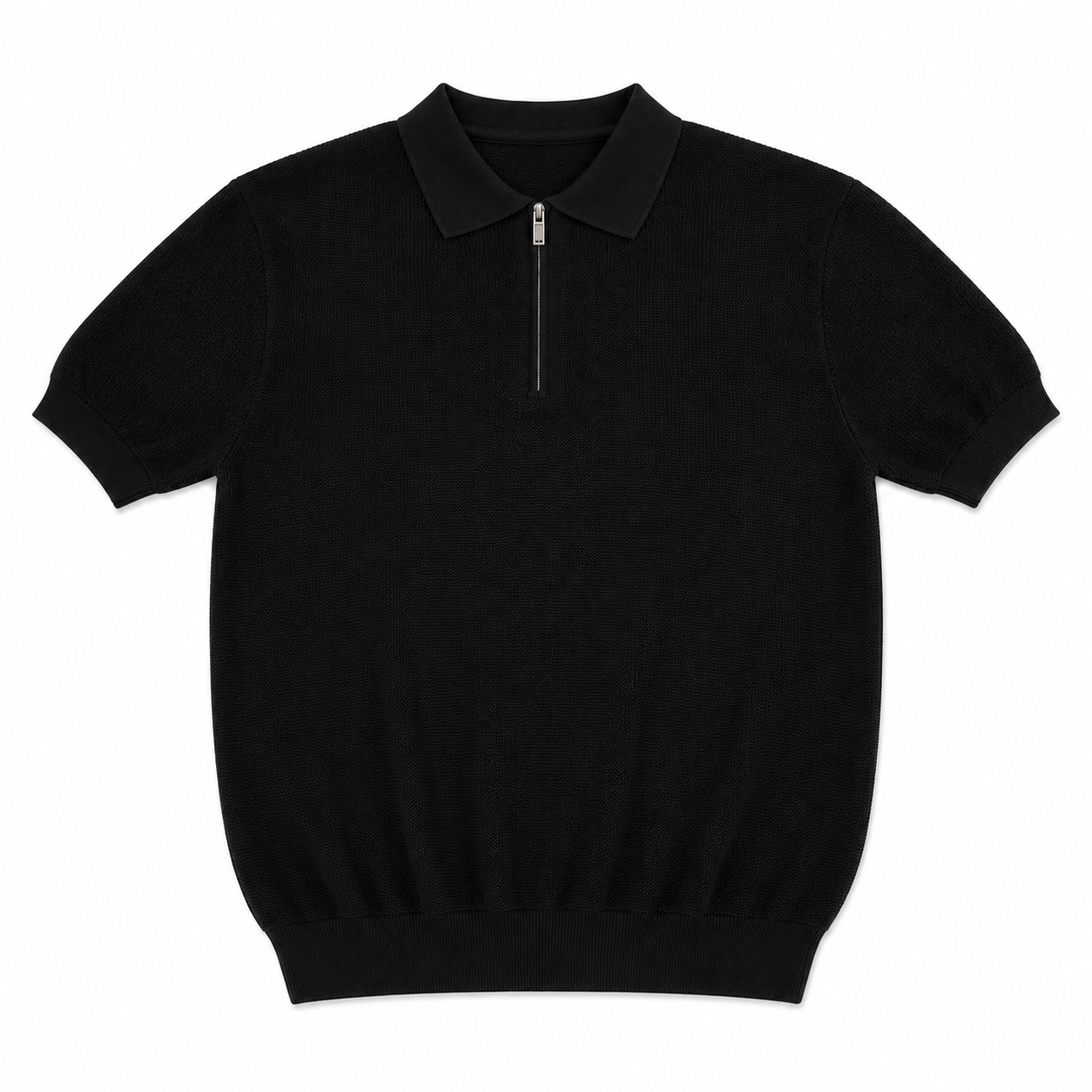 POLO EN MAILLE ZIPPÉ MANCHE RESSERRÉ
