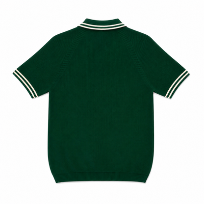 POLO ZIPPÉ BRODERIE