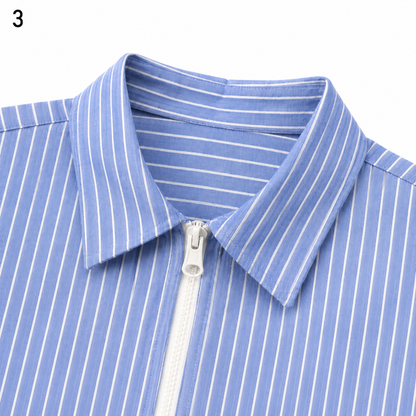 CHEMISE BOXY LONG MANCHE ZIPPÉ « KAEN STUDIO »