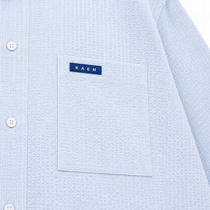 CHEMISE LONG MANCHE TEXTURÉ «  KAEN STUDIO »