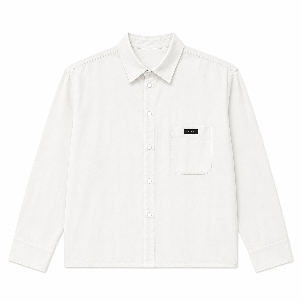 CHEMISE BOXY LONG MANCHE A POCHE « KAEN STUDIO »