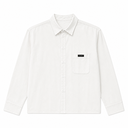 CHEMISE BOXY LONG MANCHE A POCHE « KAEN STUDIO »