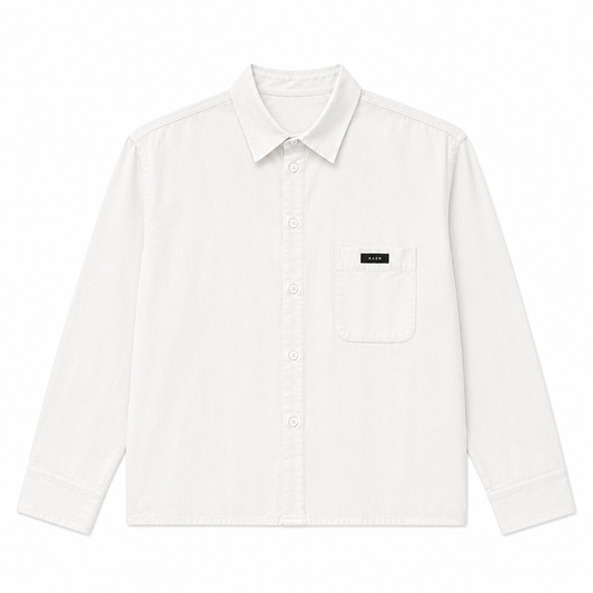 CHEMISE BOXY LONG MANCHE A POCHE « KAEN STUDIO »