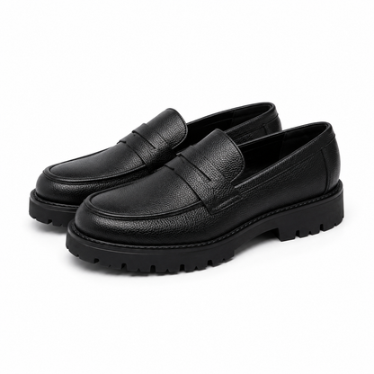 MOCASSINS À SEMELLE CRANTÉE EN SIMILICUIR