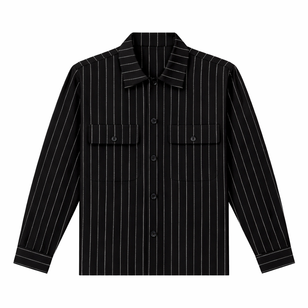 CHEMISE LONG MANCHE A RAYURE