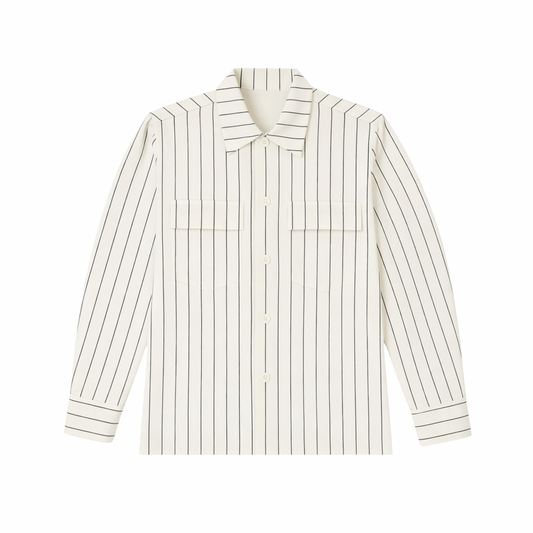 CHEMISE LONG MANCHE A RAYURE