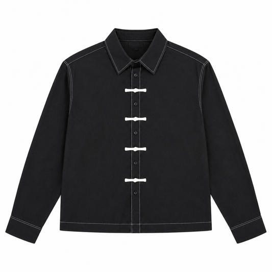 CHEMISE BOXY À BRANDÉBOURGS